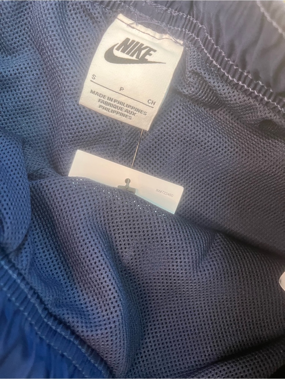 Sz Small Nike Men’s Navy Drawstring Athletic Shorts - Picture 2 of 4